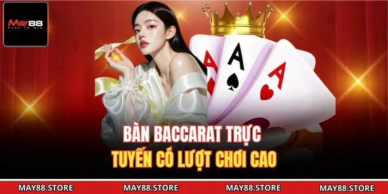 Bàn Baccarat trực tuyến có lượt chơi cao